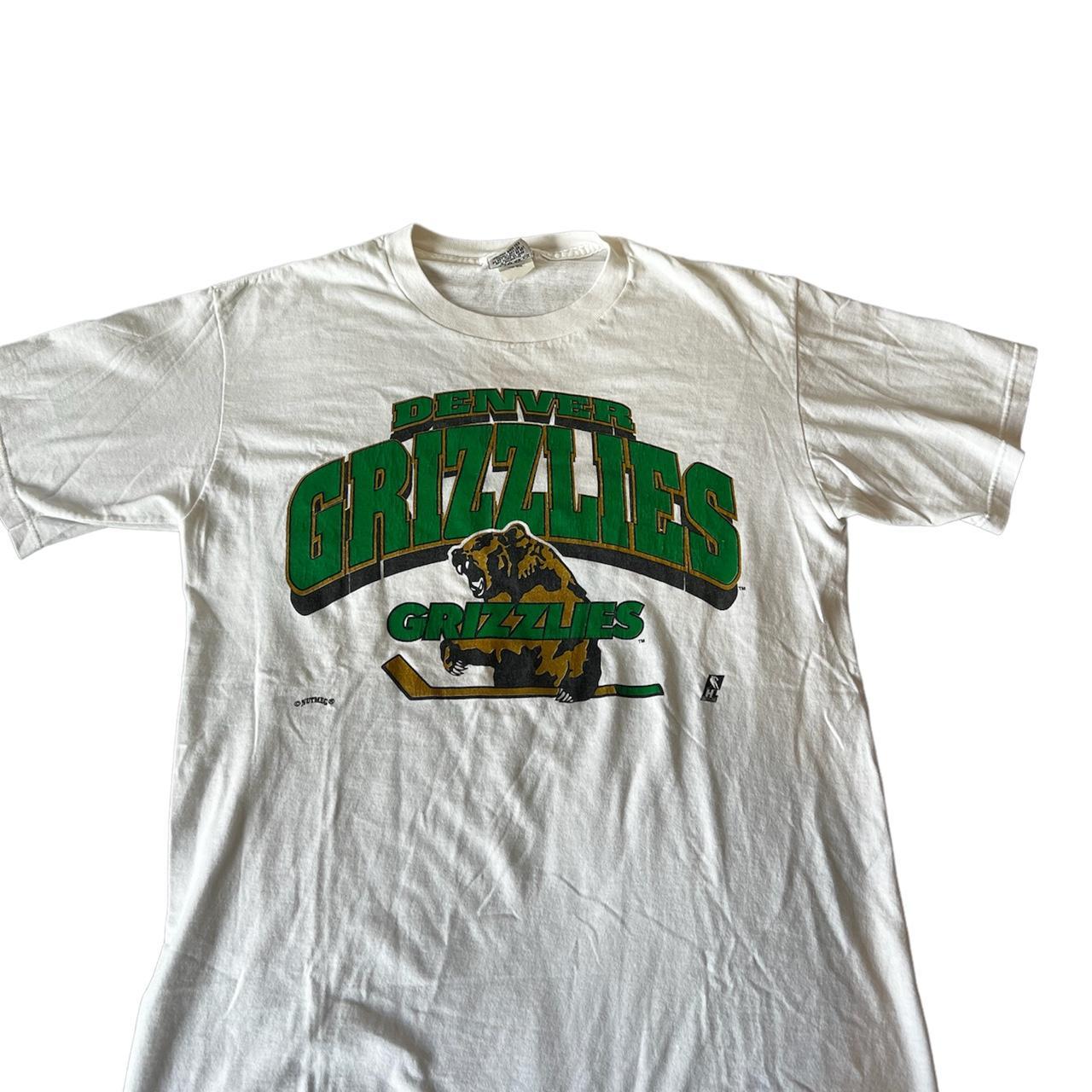 Vintage Nutmeg IHL Denver Grizzlies Hockey TShirt... Depop