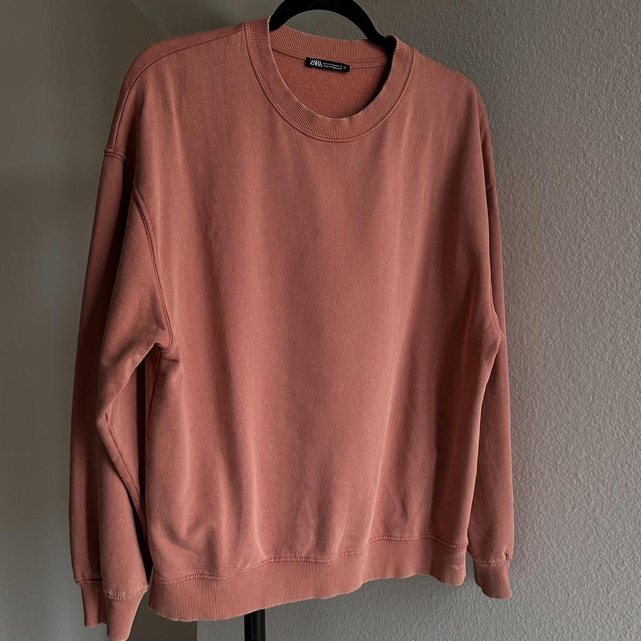 Zara pink online sweatshirt