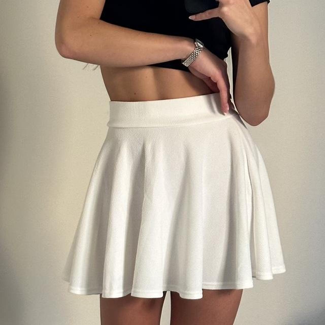 Flared Stretchy Mini Skater Skirt new with tags ... - Depop