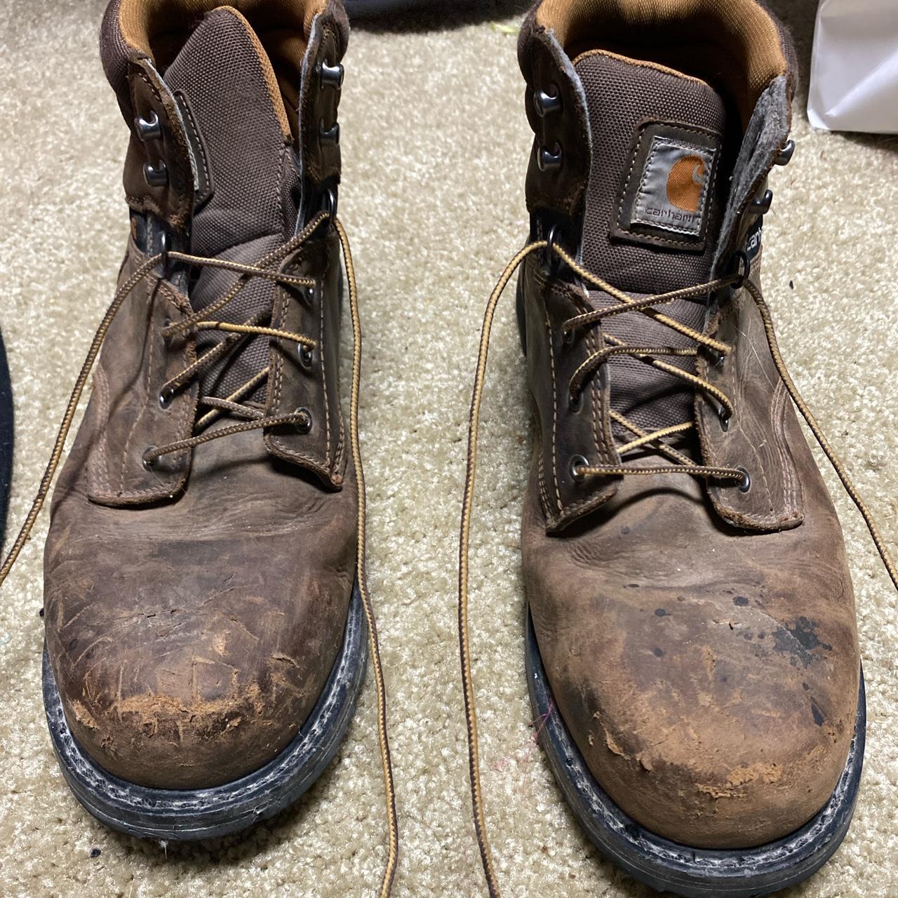 Carhartt steel toe work boots pre loved taking... - Depop