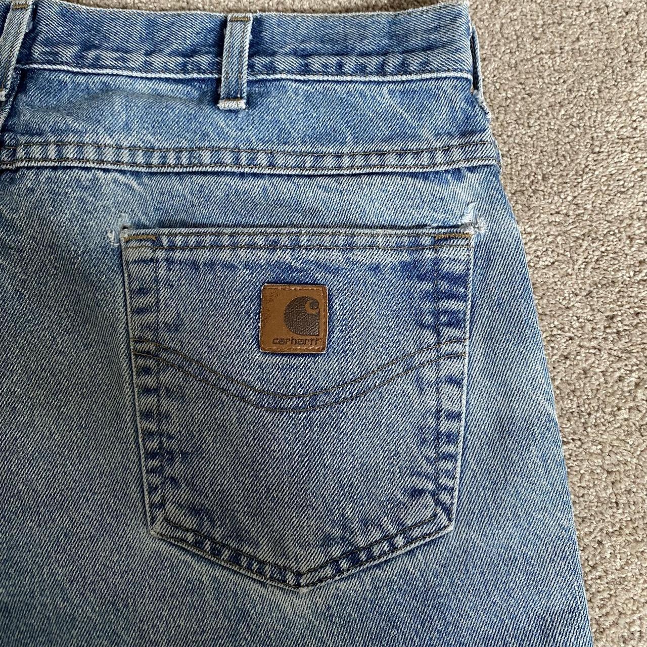 carhartt vintage distressed work jeans size 36x30 - Depop