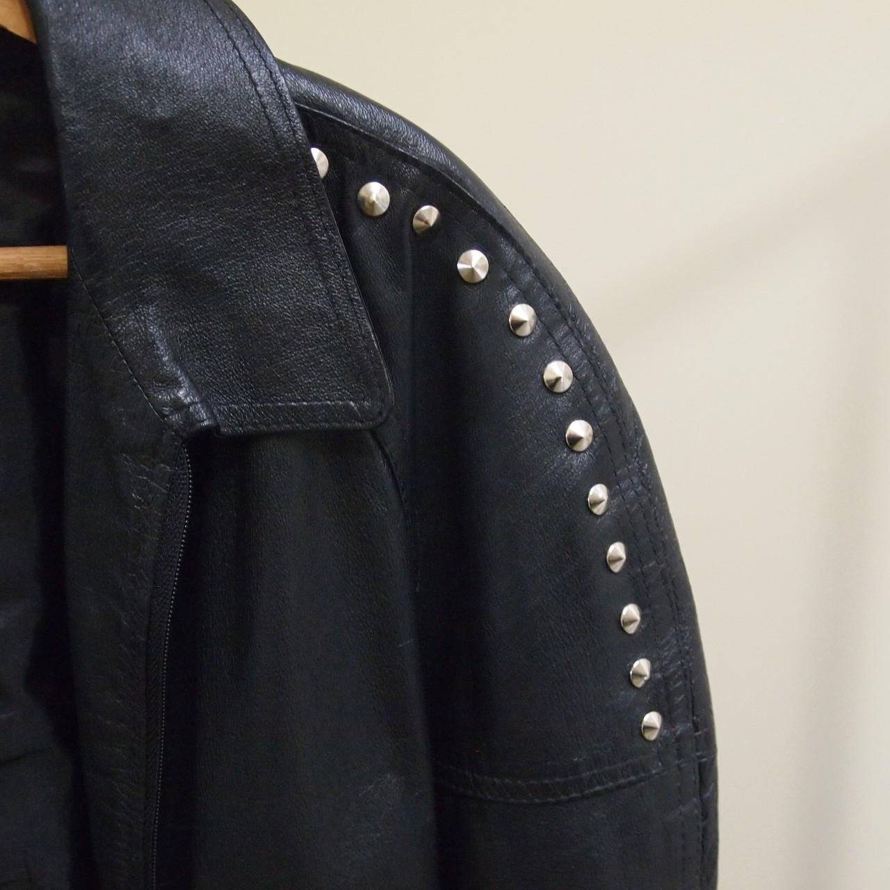 AUSTRALIAN MADE LEATHER JACKET with studs. Perfect... - Depop