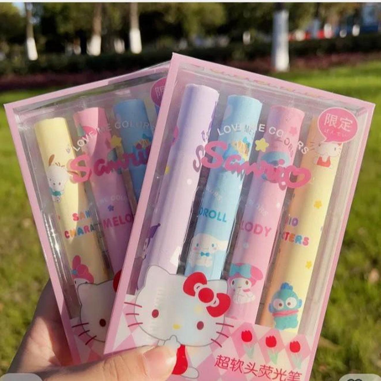 Set of sanrio highlighters. Please note the box may... - Depop