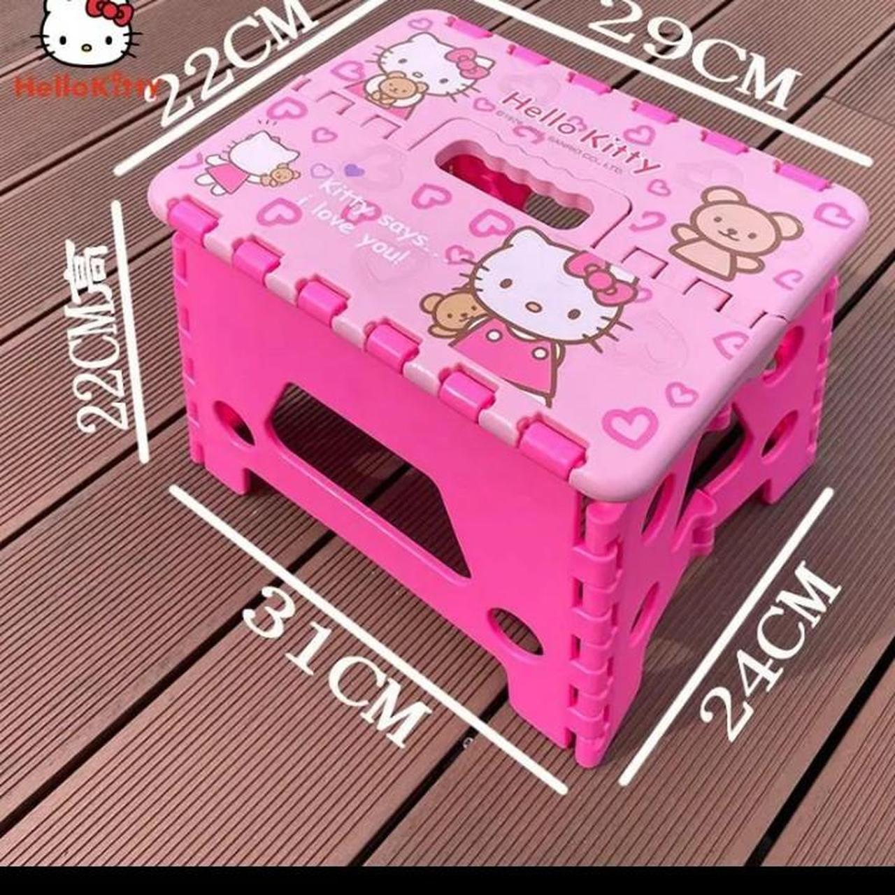 Hello kitty step stool or kiddy seat. Collapsible... - Depop