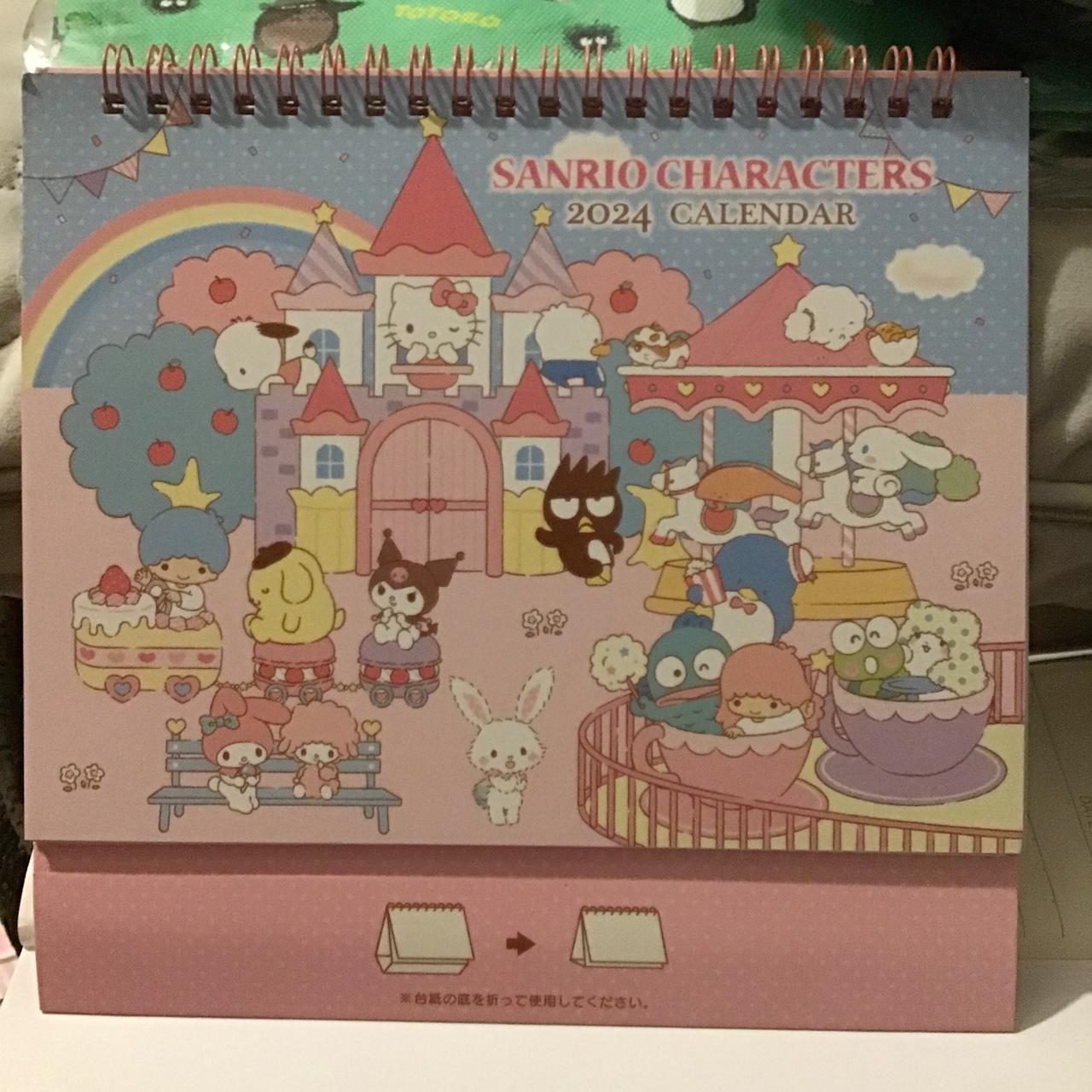 Sanrio family 2024 desk calendar. 15cms across the... - Depop