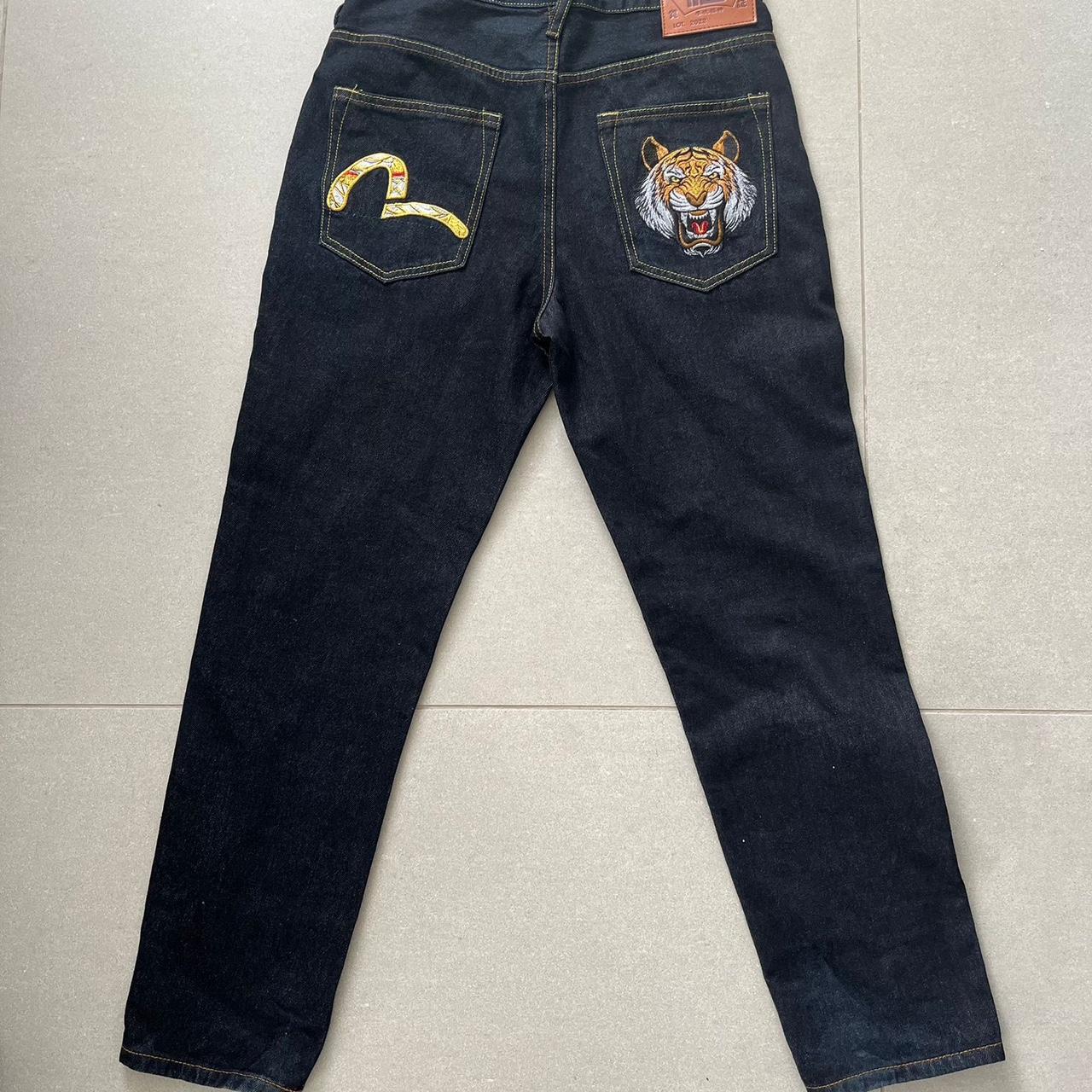 ⭕️EVISU JEANS ⭕️Tiger embroidery ⭕️Trademark Depop