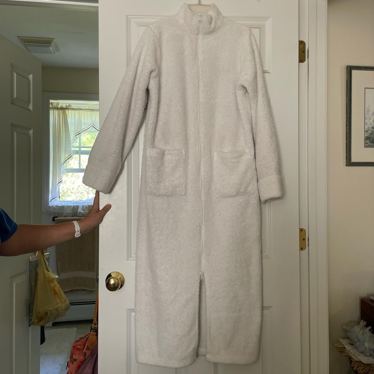 Ll Bean Long Bathrobe With Zipper Fluffy Zip Up Bathrobe