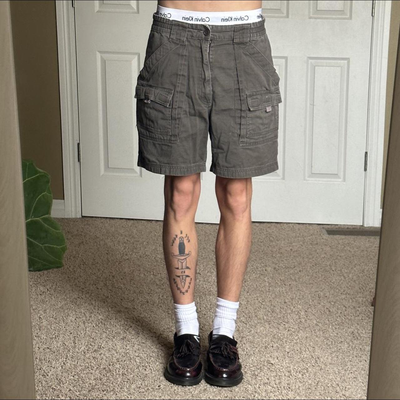 Men's Brown and Khaki Shorts | Depop