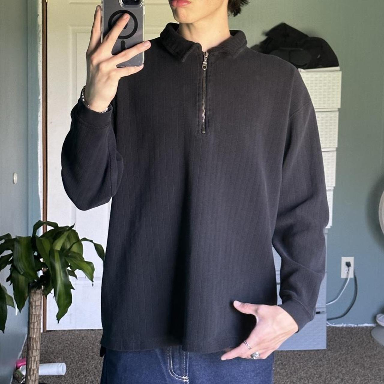 vintage collared quarter zip pullover • St.... Depop