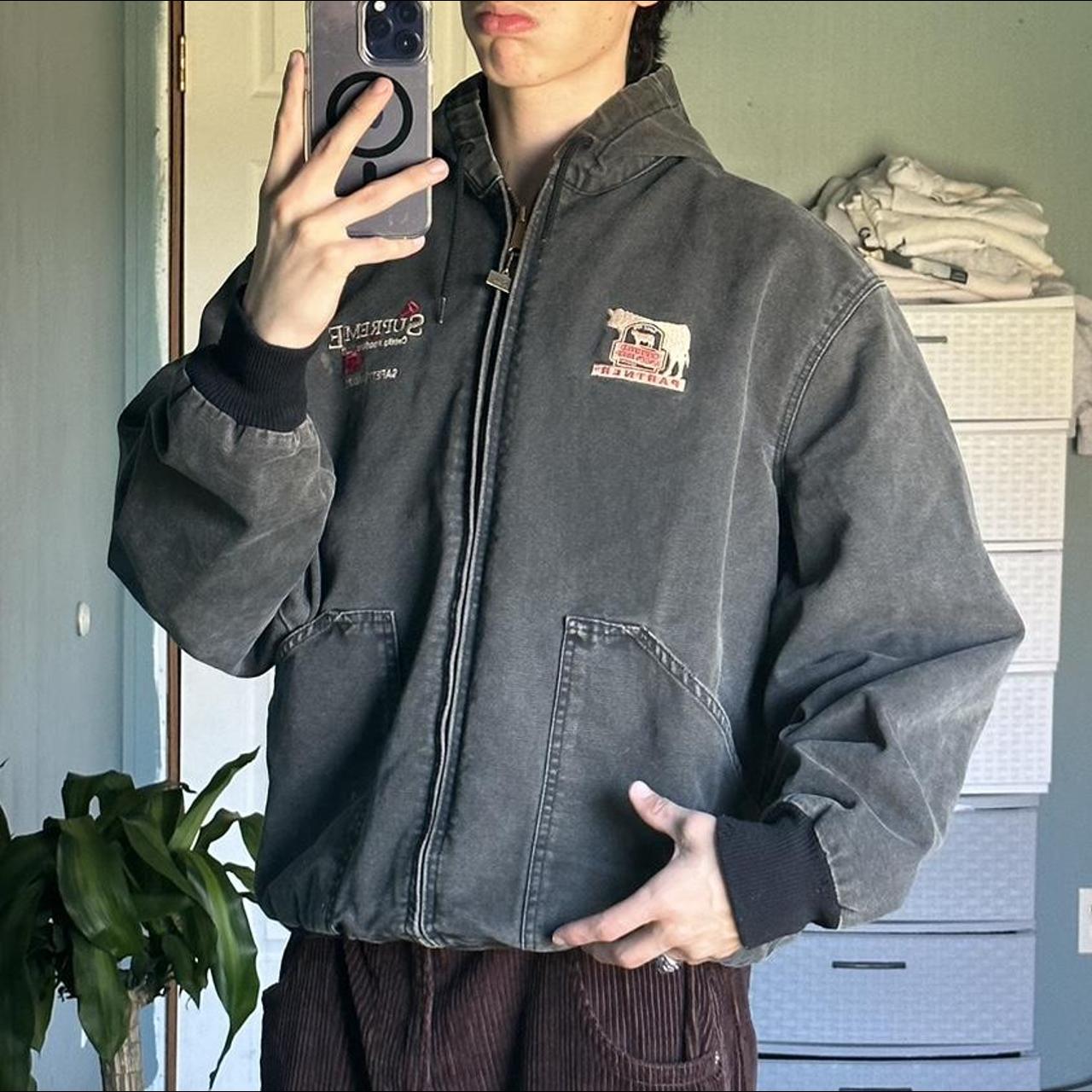 Vintage carhartt style work jacket • Walls • xl,... Depop