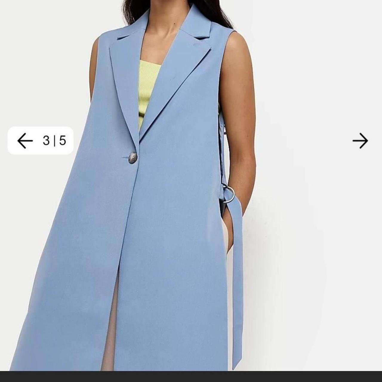 River island sales blue coat