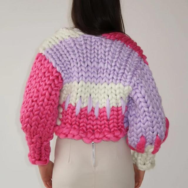 ジャケット・アウター HOPE MACAULAY Hope Macaulay Colossal Knit Jacket in Block Red | REVOLVE