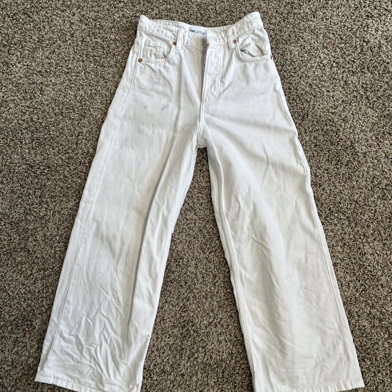 Zara Women's White Jeans | Depop