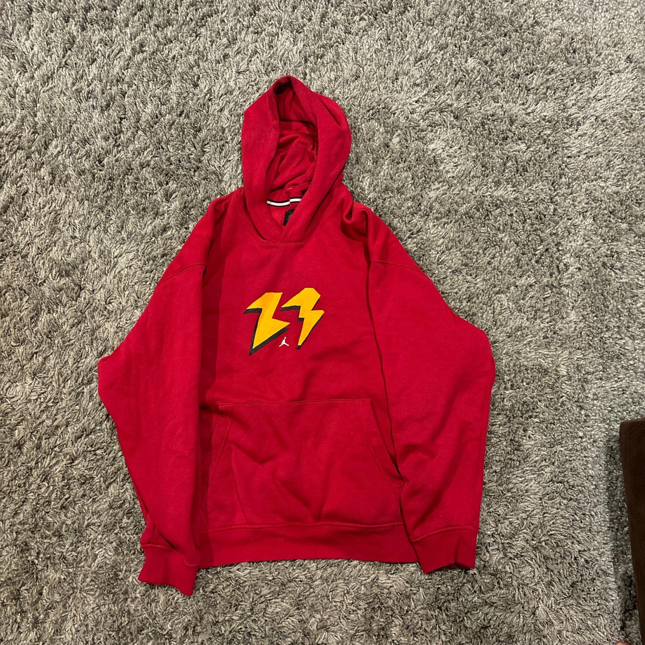 red and yellow jordan hoodie