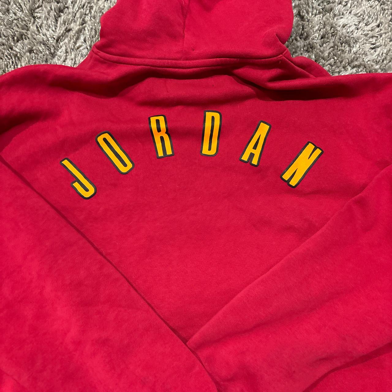 red and yellow jordan hoodie