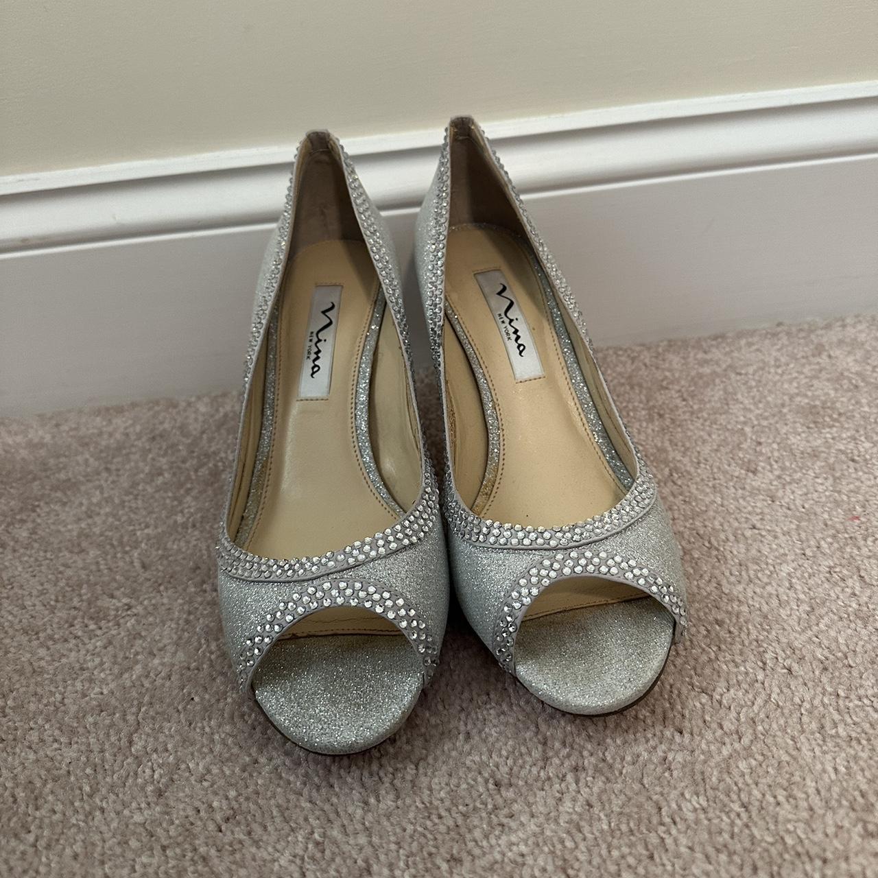 Nina new york silver heels deals