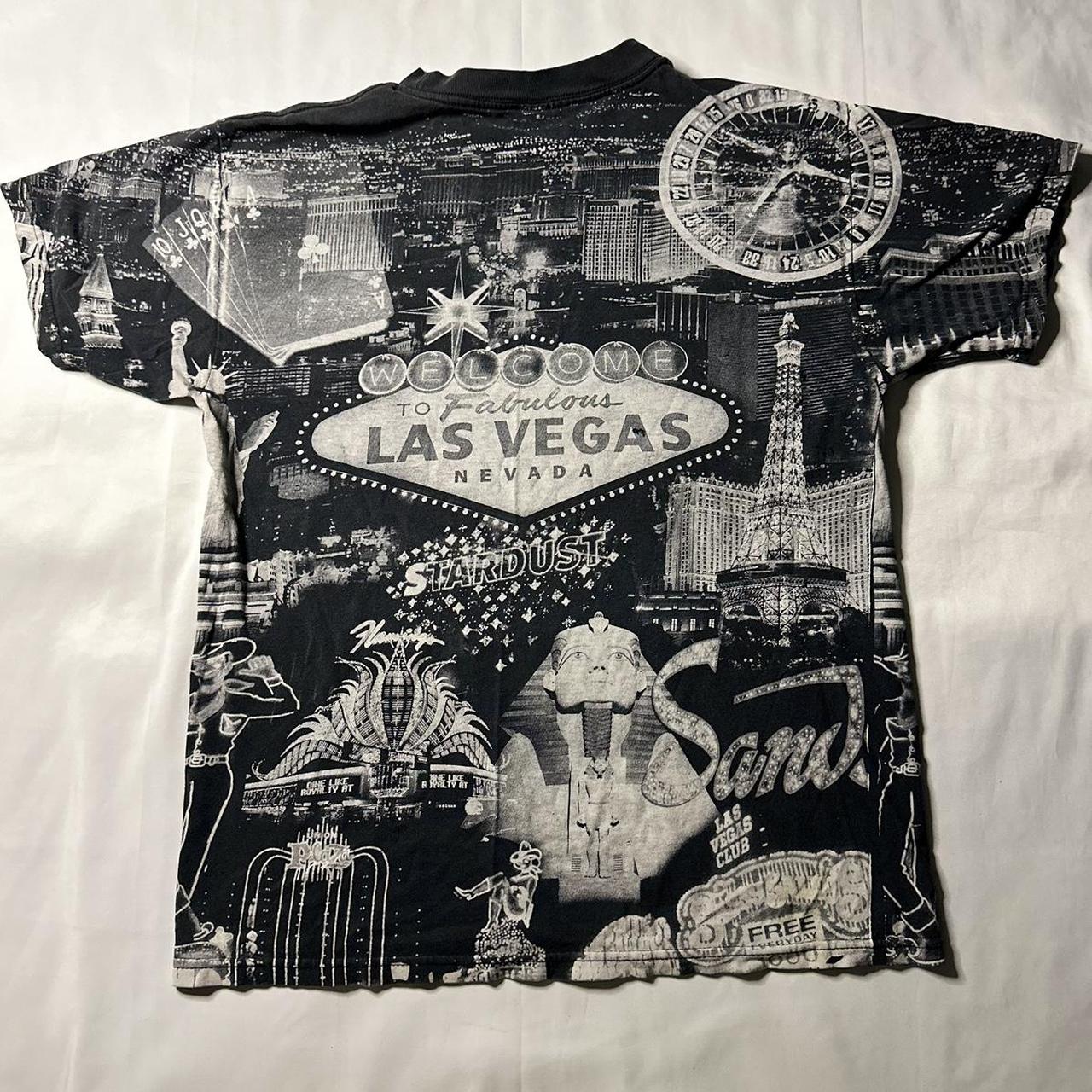 90s Vintage Las Vegas Nevada LV T Shirt Adult Green - Depop