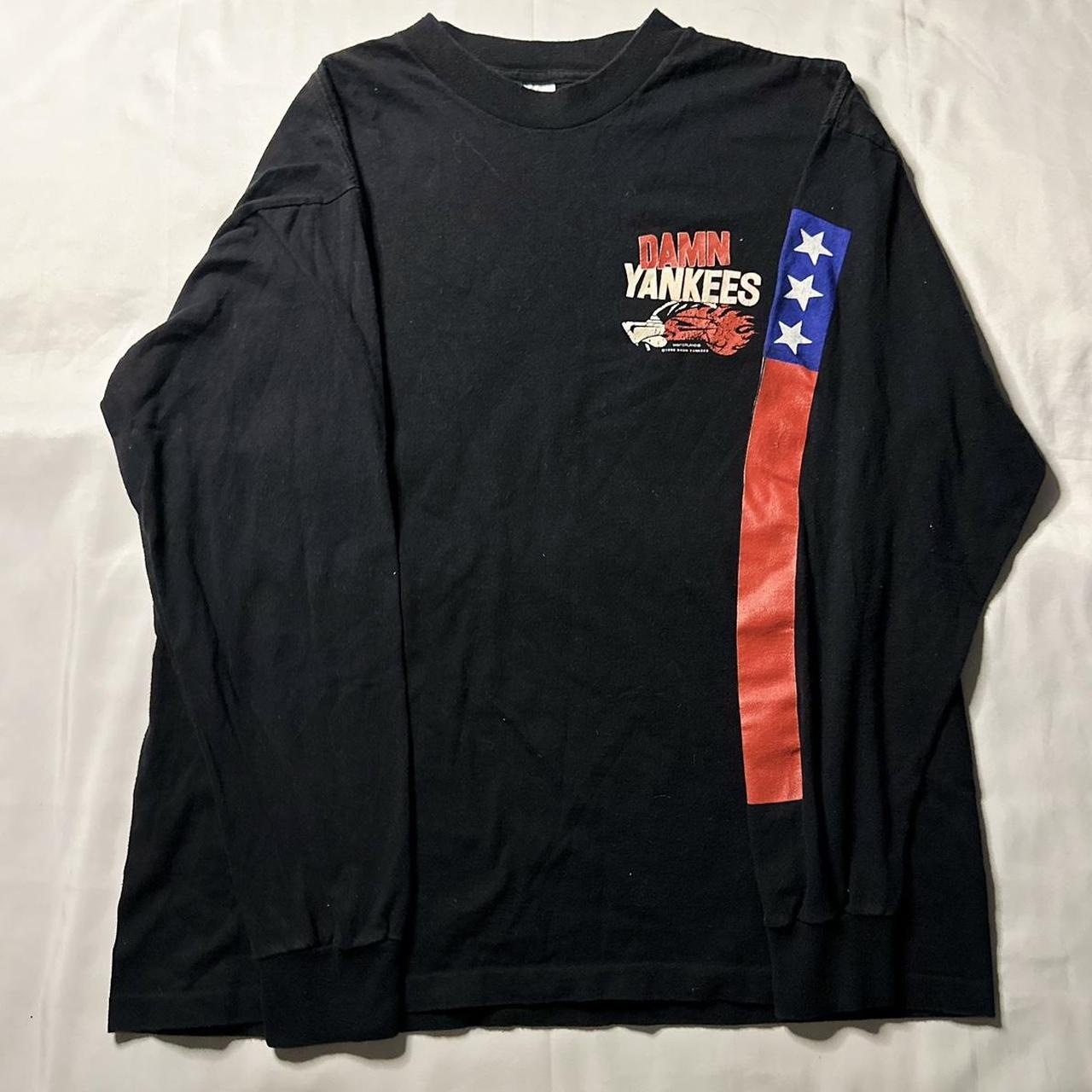 Vintage 90's Damn Yankees 3/4 Sleeve Shirt Could - Depop