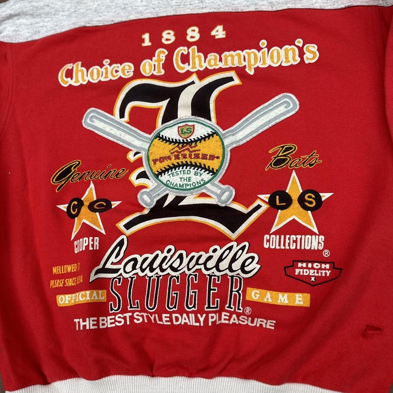 Vintage Louisville Slugger sweatshirt in grey. From - Depop