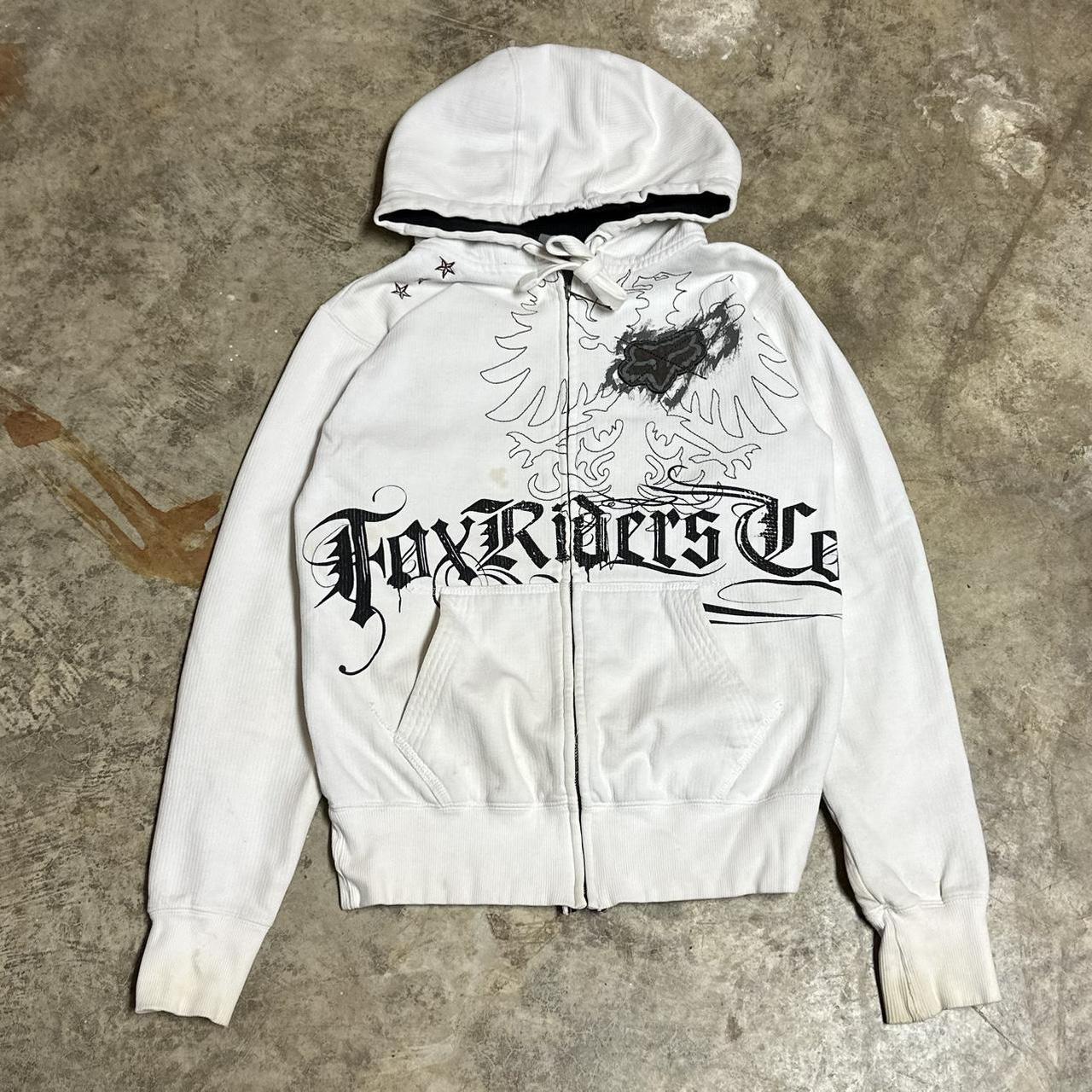 Vintage Y2K Fox Racing Grunge Hoodie Size S This... - Depop