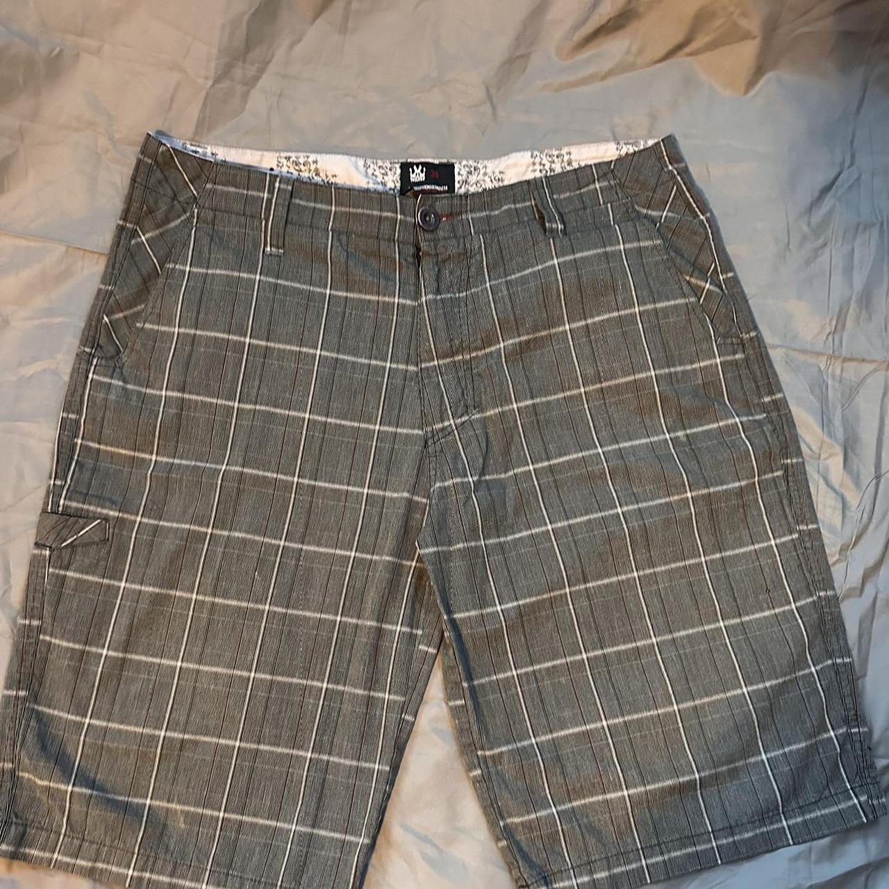 mens size 36 micros plaid shorts w/ 13 inch inseam - Depop