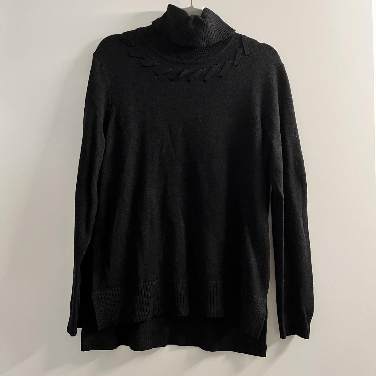 Black Cable & Gauge Sweater SIZE L Depop