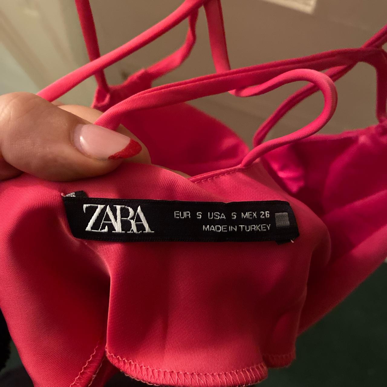 Zara Women's Pink Dress Depop