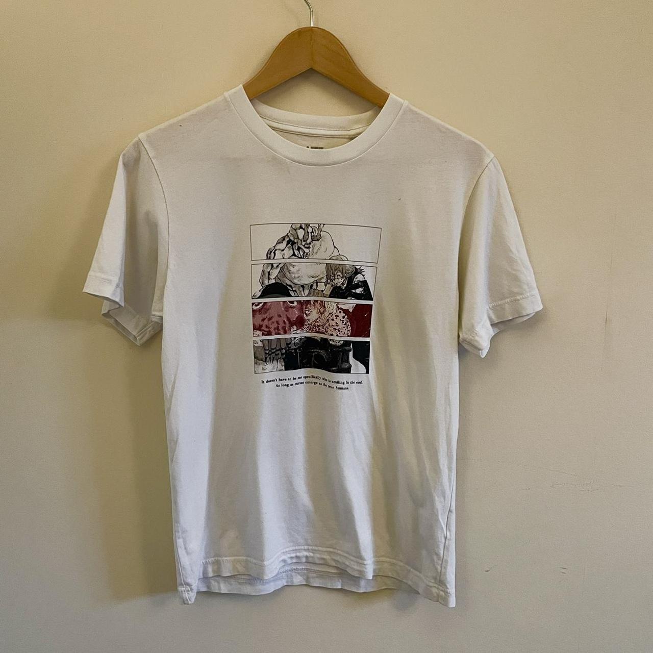 UNIQLO Men's White and Red T-shirt | Depop