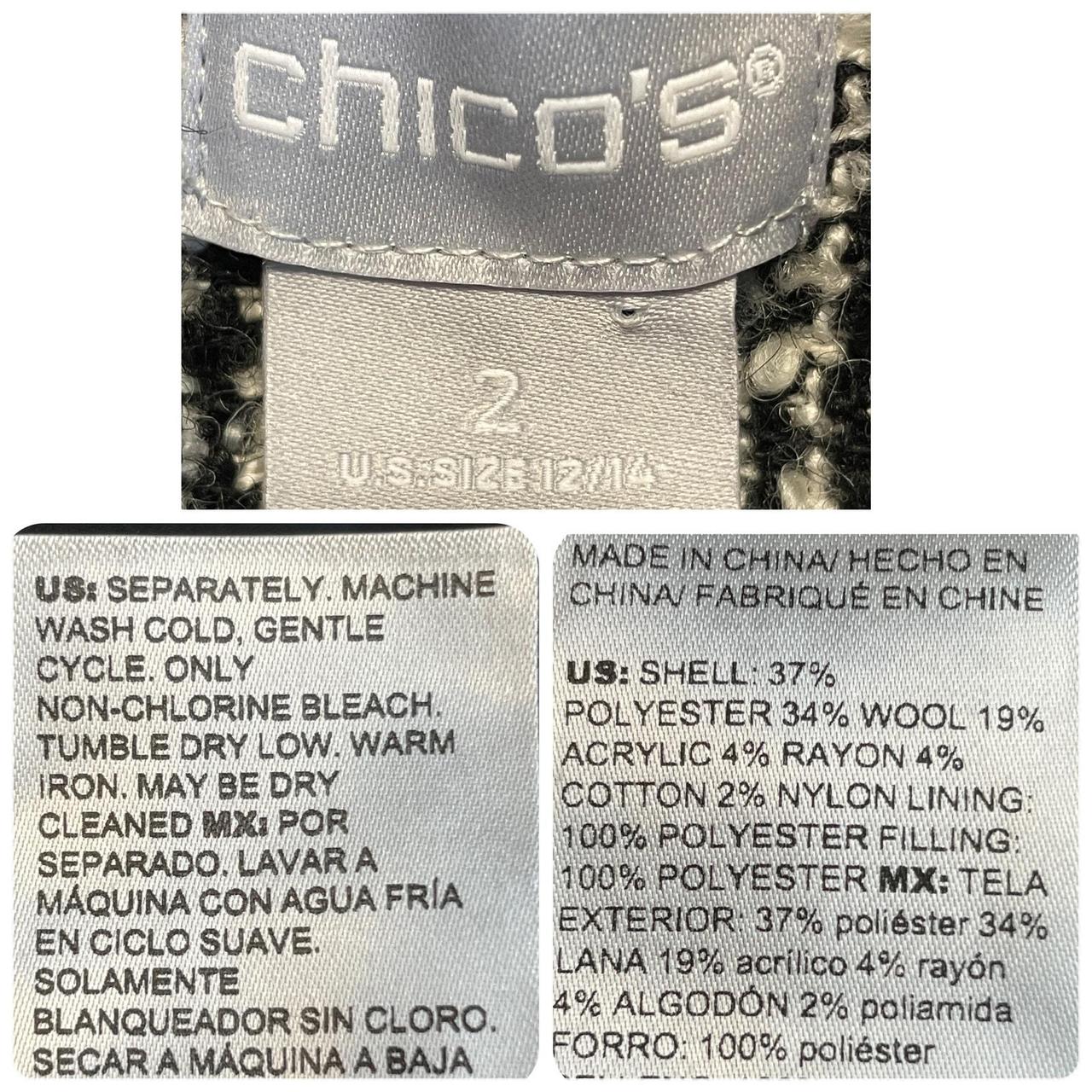 Chico's Women's Polyester Jacket - Black/White - … - image 8