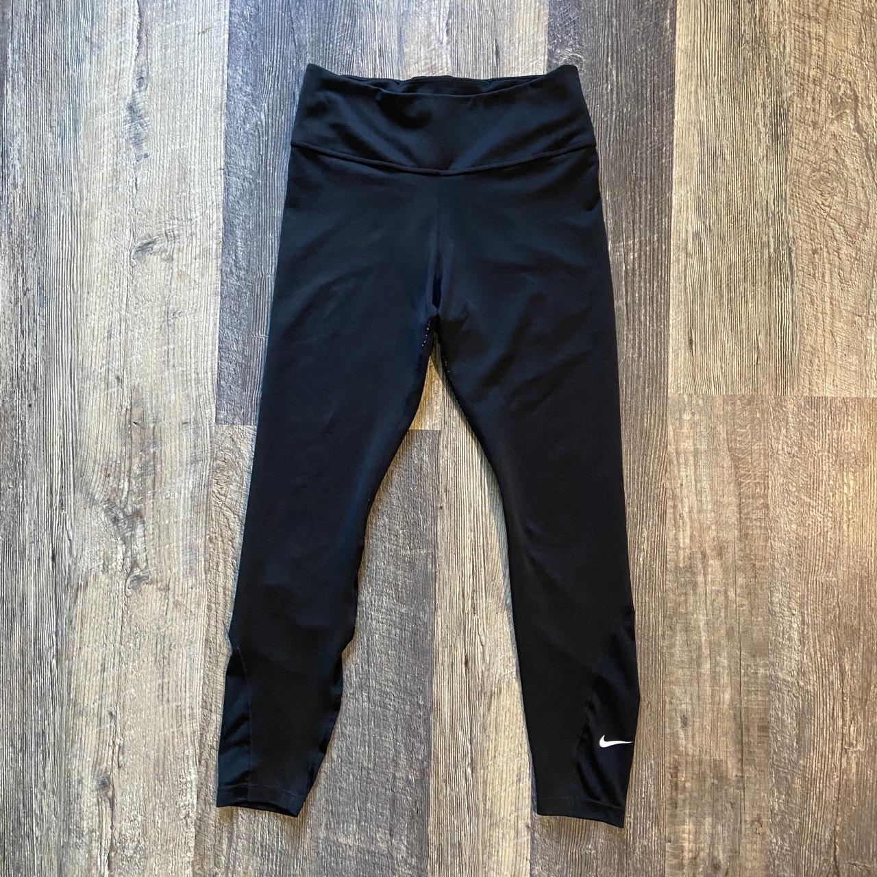 ~Nike black leggings. Sheer on the backs on the calf... - Depop