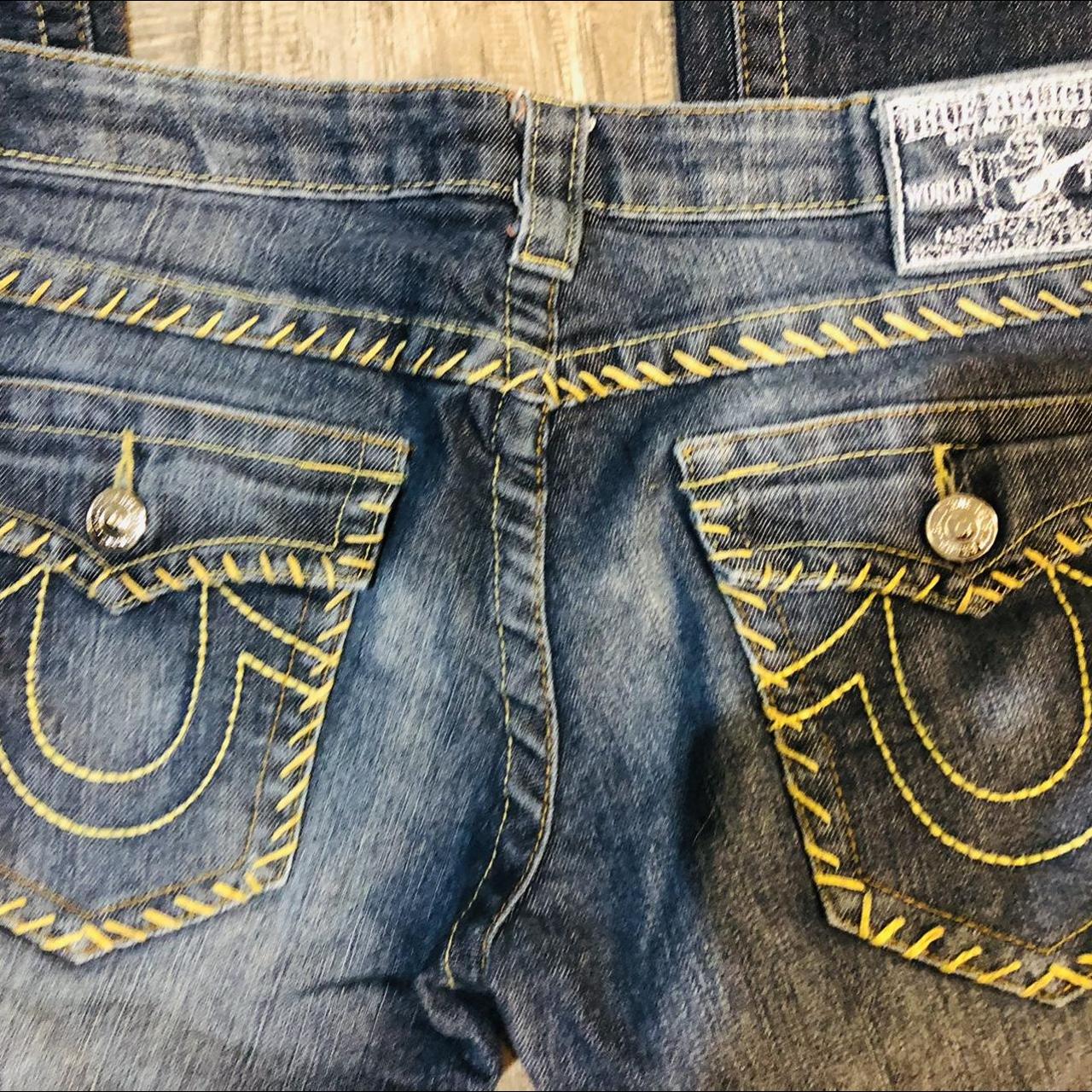 Yellow true clearance religion jeans