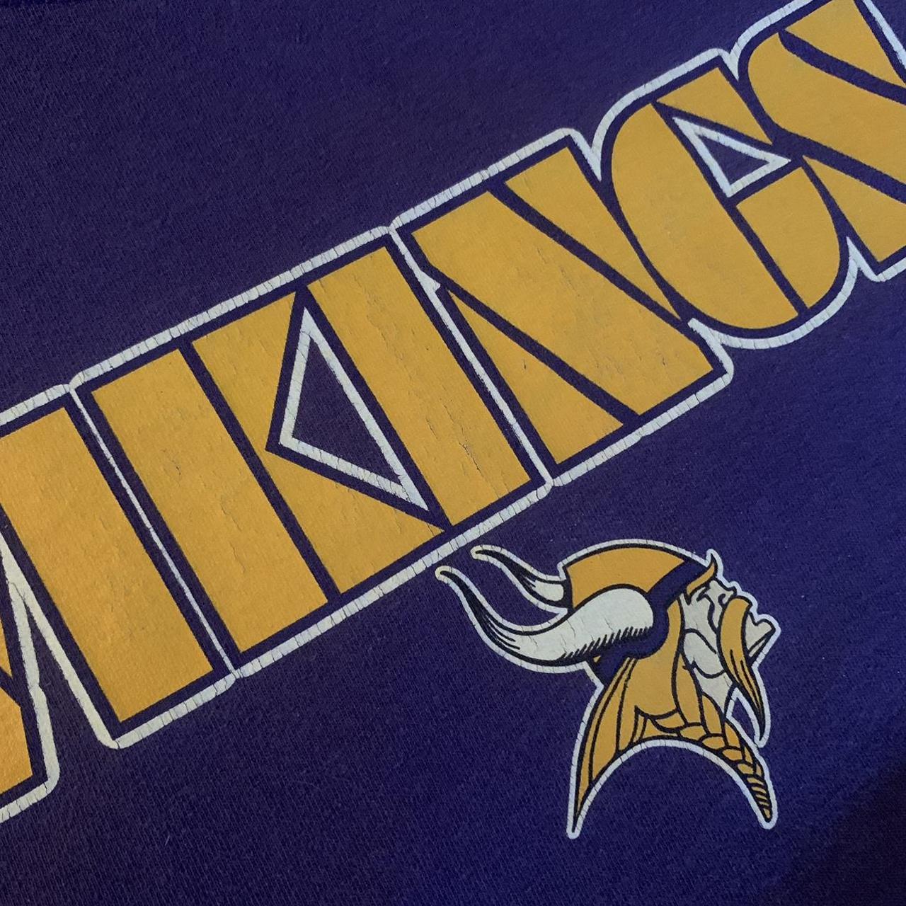 vintage minnesota vikings t-shirt size xl men slight - Depop