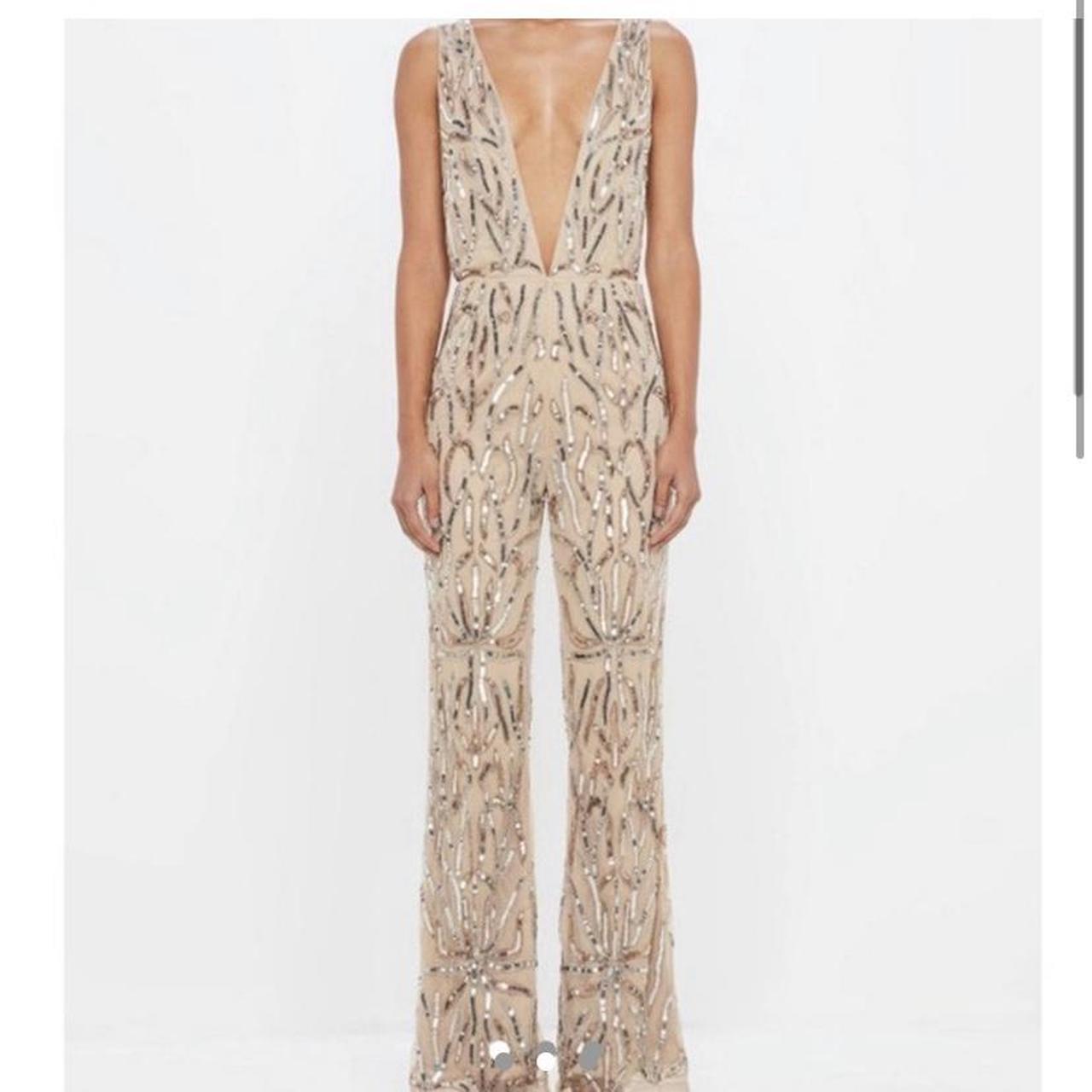 Missguided embellished jumpsuit deals