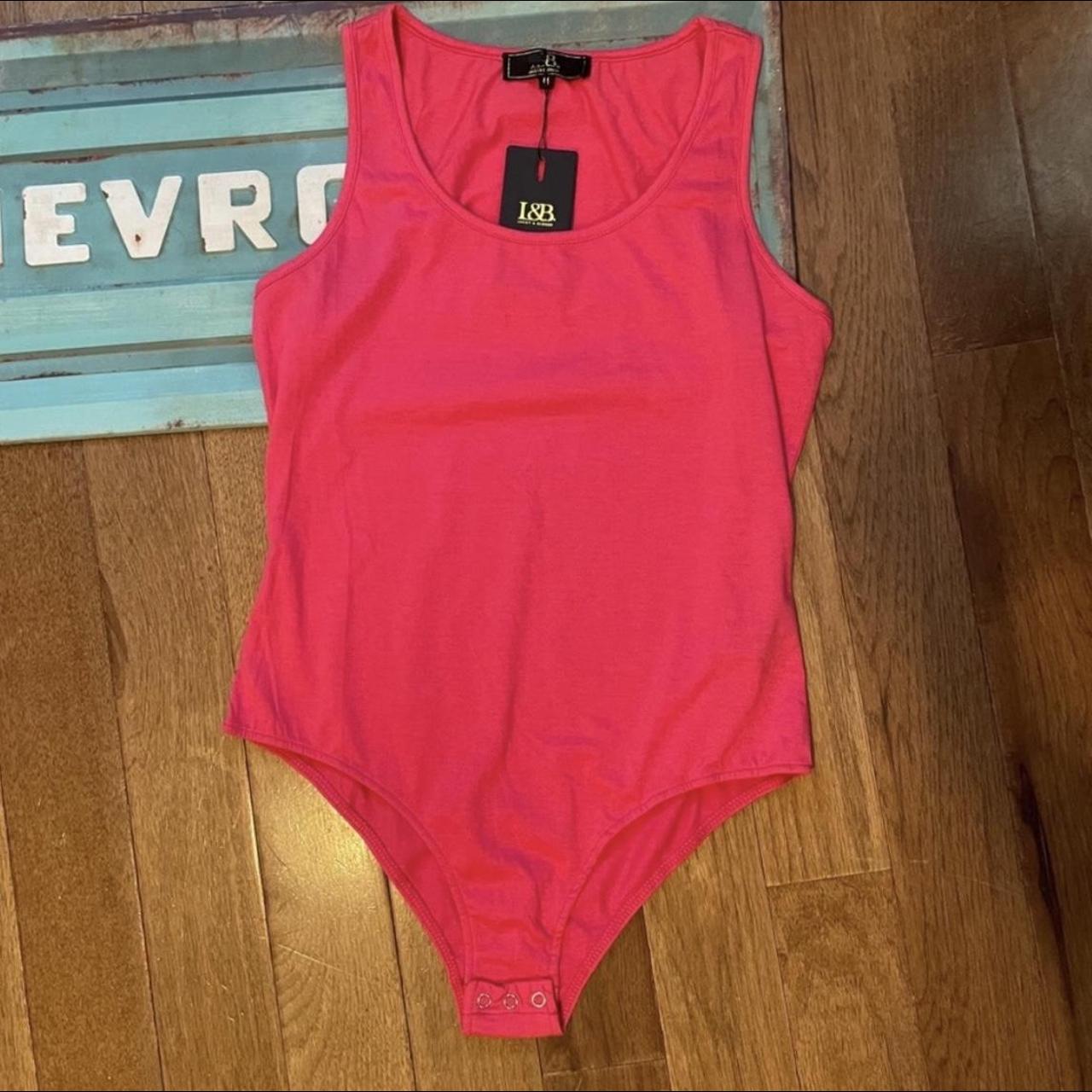 Hot Pink Bodysuit New With Tags Medium L&B True... Depop