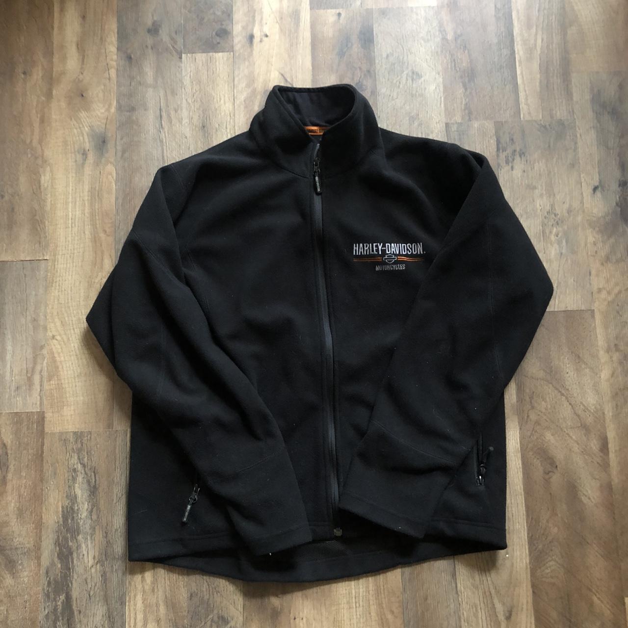 Vintage Harley Davidson Fleece Jacket. Very Good - Depop