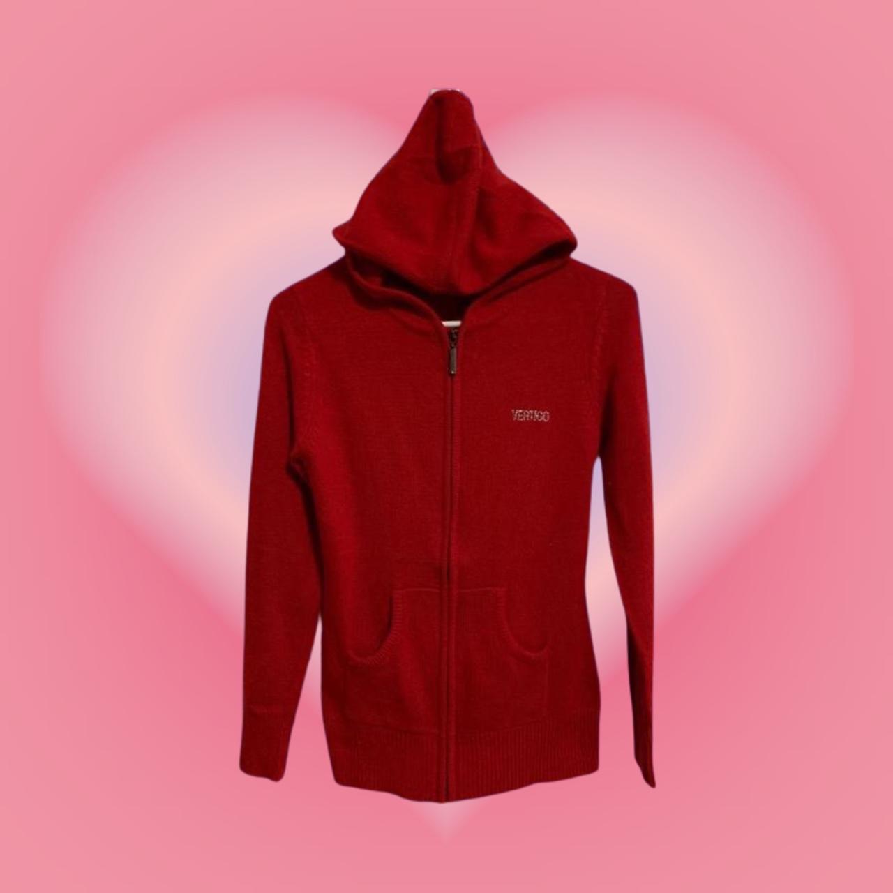 Red zip best sale up jumper