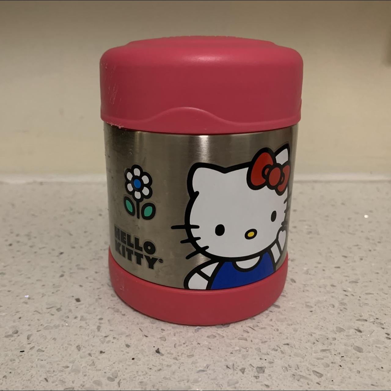 Hello kitty thermos water bottle Has some scuffs, - Depop