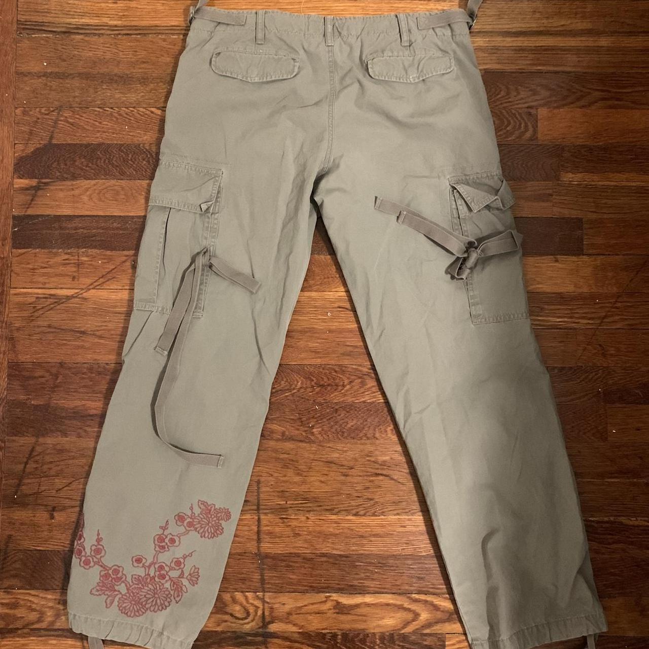 Y2K Low Rise Green Cargo Pants Size 10 Brand... Depop