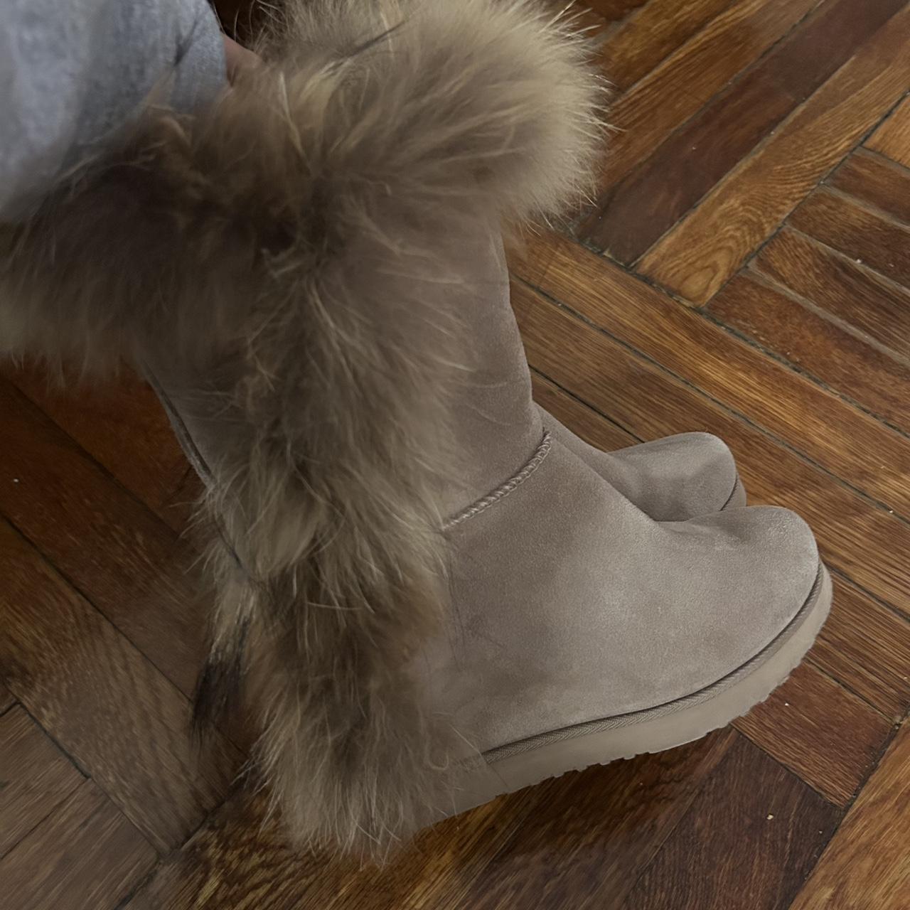 Ugg boots with hot sale fox fur trim