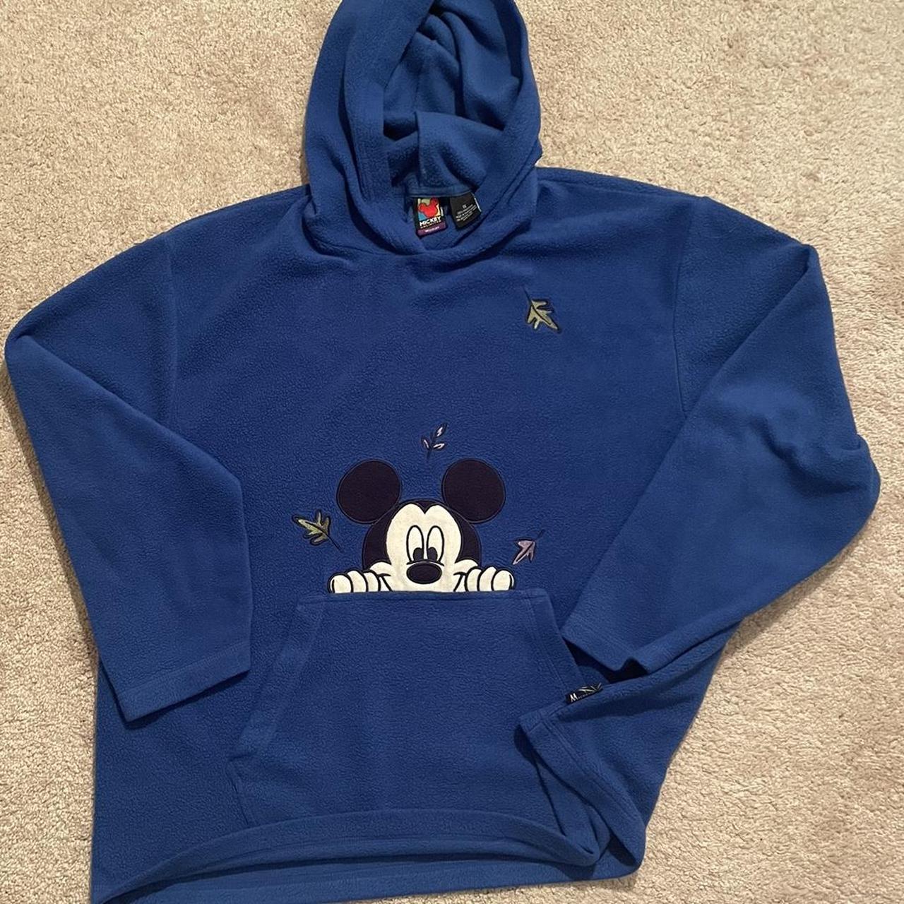 Vintage 90s Disney Mickey Mouse Fall Fleece Hoodie - Depop