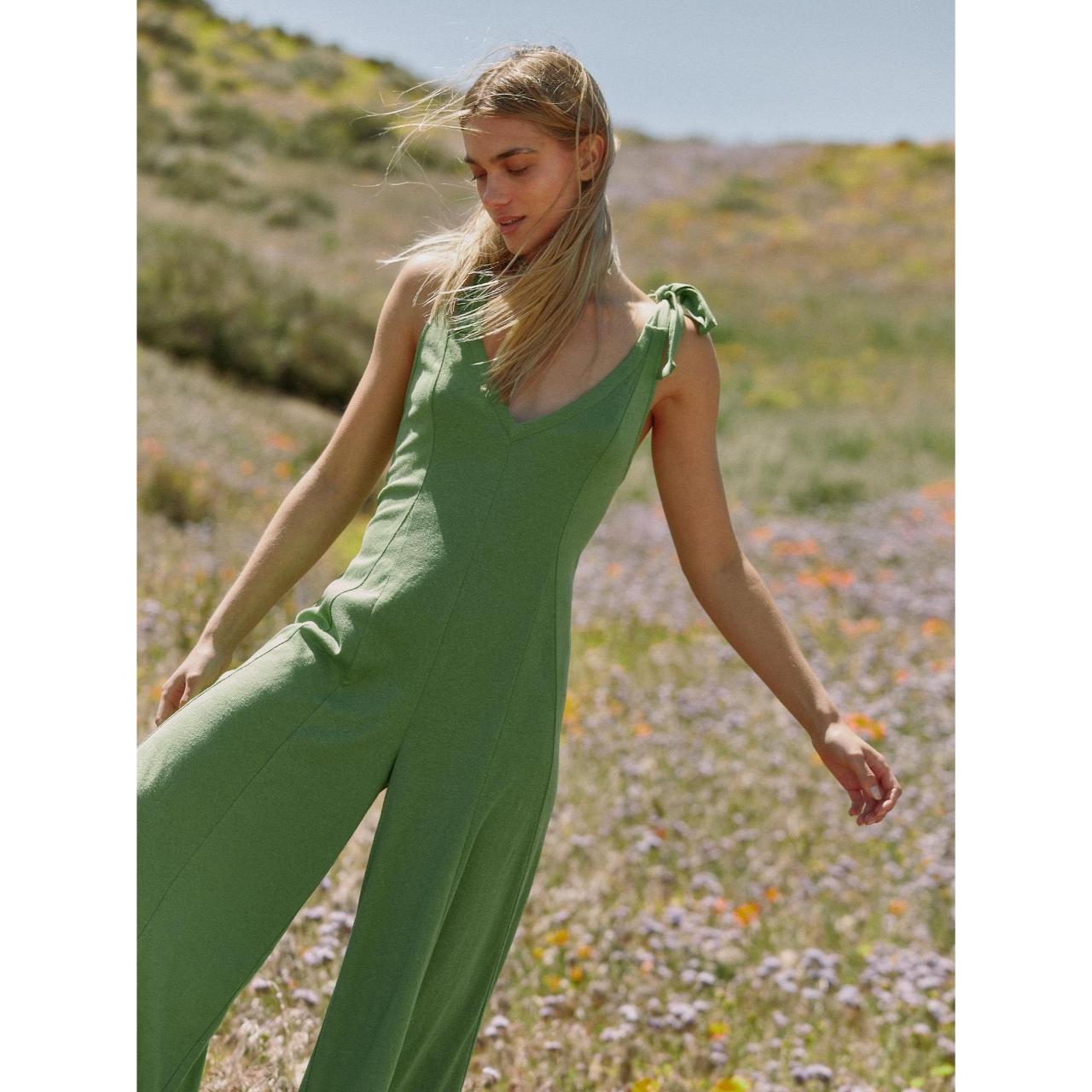 Free people green jumpsuit online