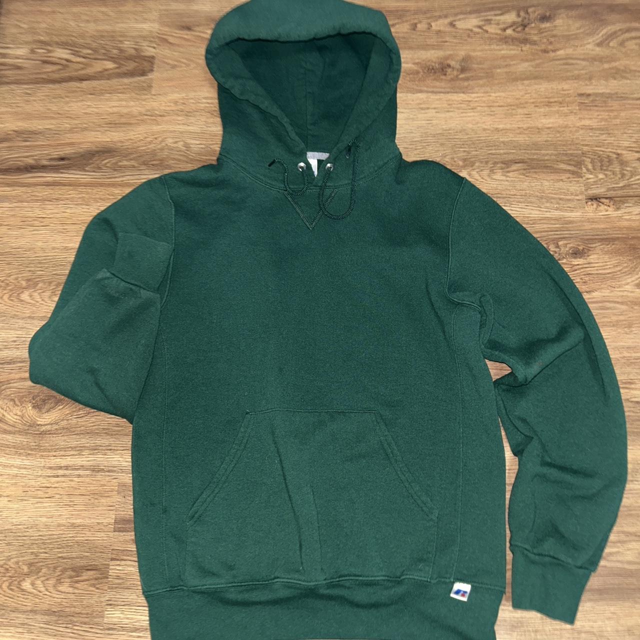 green russell athletic hoodie size small📏 no... - Depop