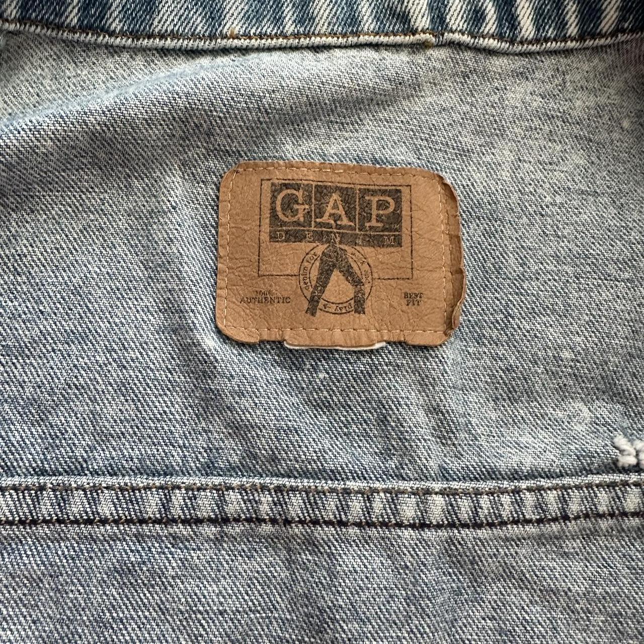 Vintage gap jean denim jacket Acid wash look Size... - Depop