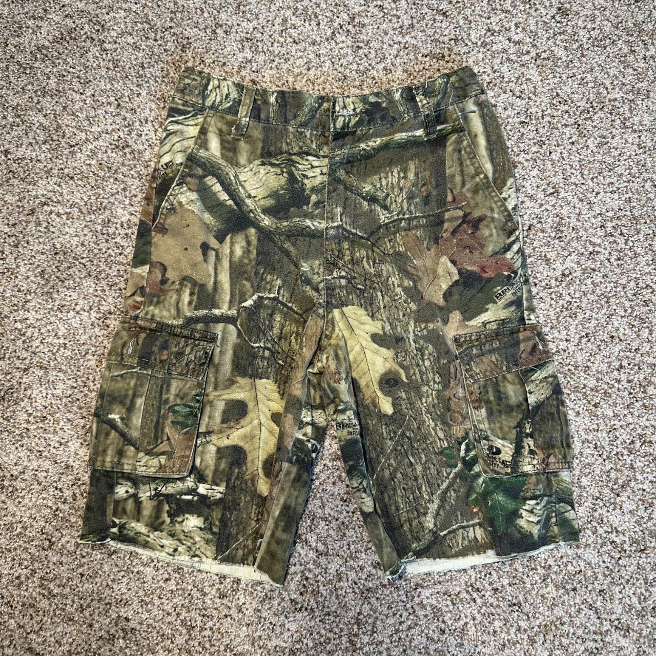 camo cut off shorts size youth XL (14/16) see... - Depop