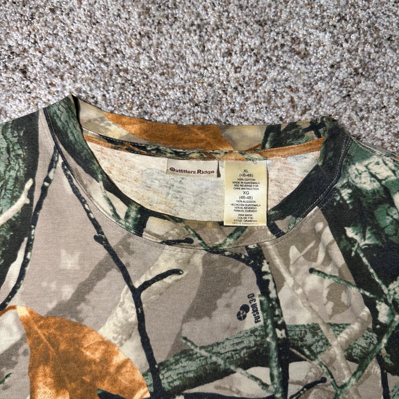 camo short sleeve shirt size XL see measurements for... - Depop