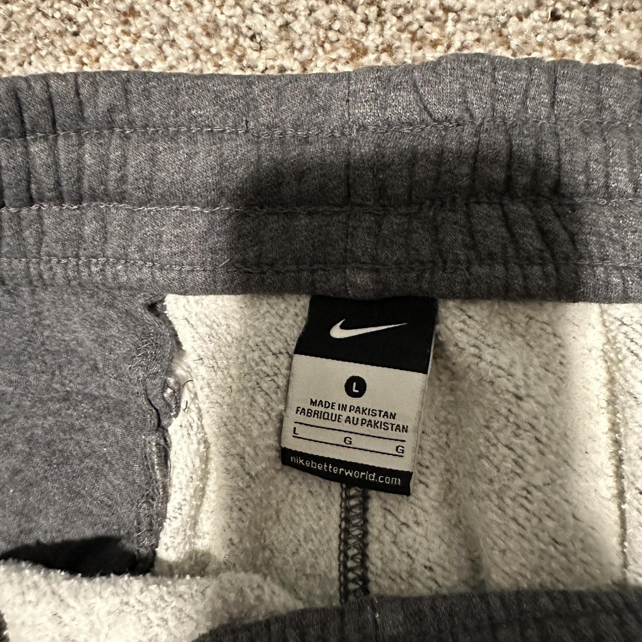 Nike sweatpants grey Size large Small bleach... - Depop