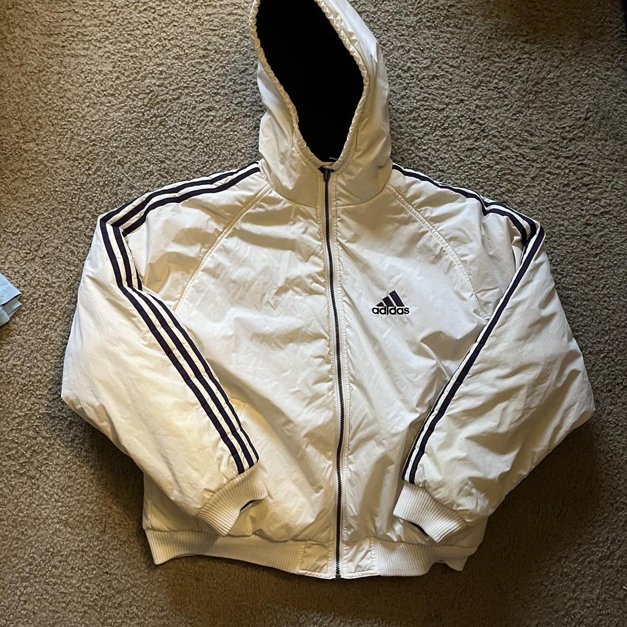 Adidas Reversible vintage jacket Zip up works... - Depop