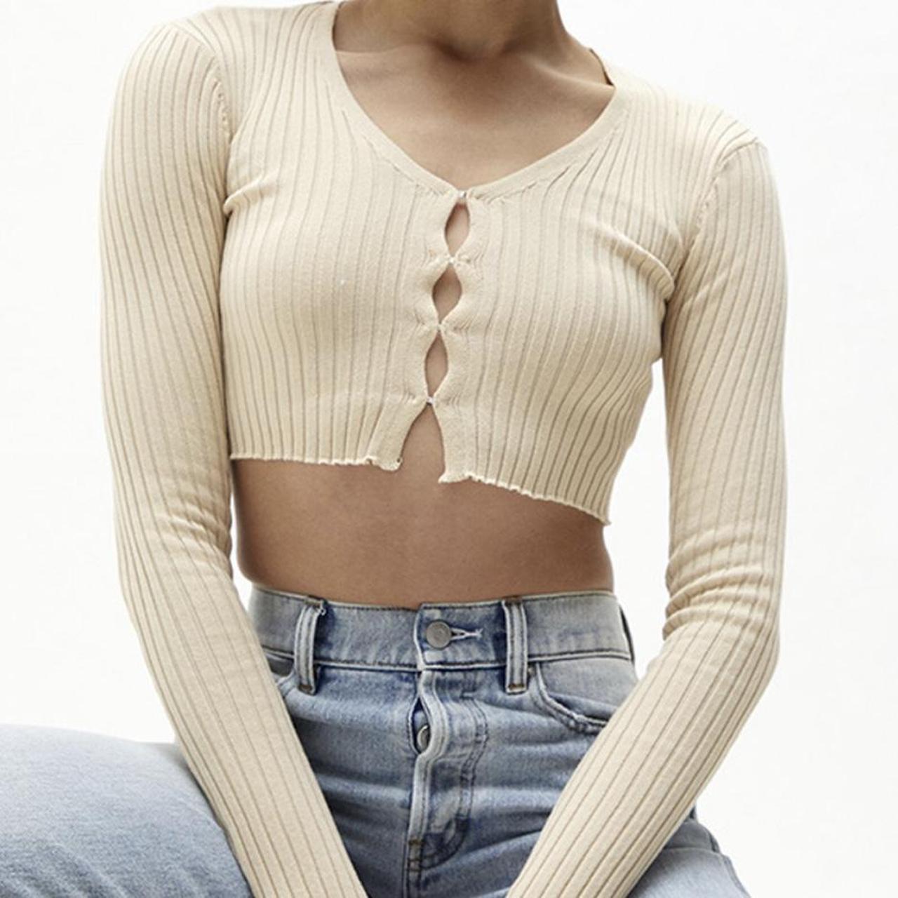 PacSun LA HEARTS Cream Cropped This Depop