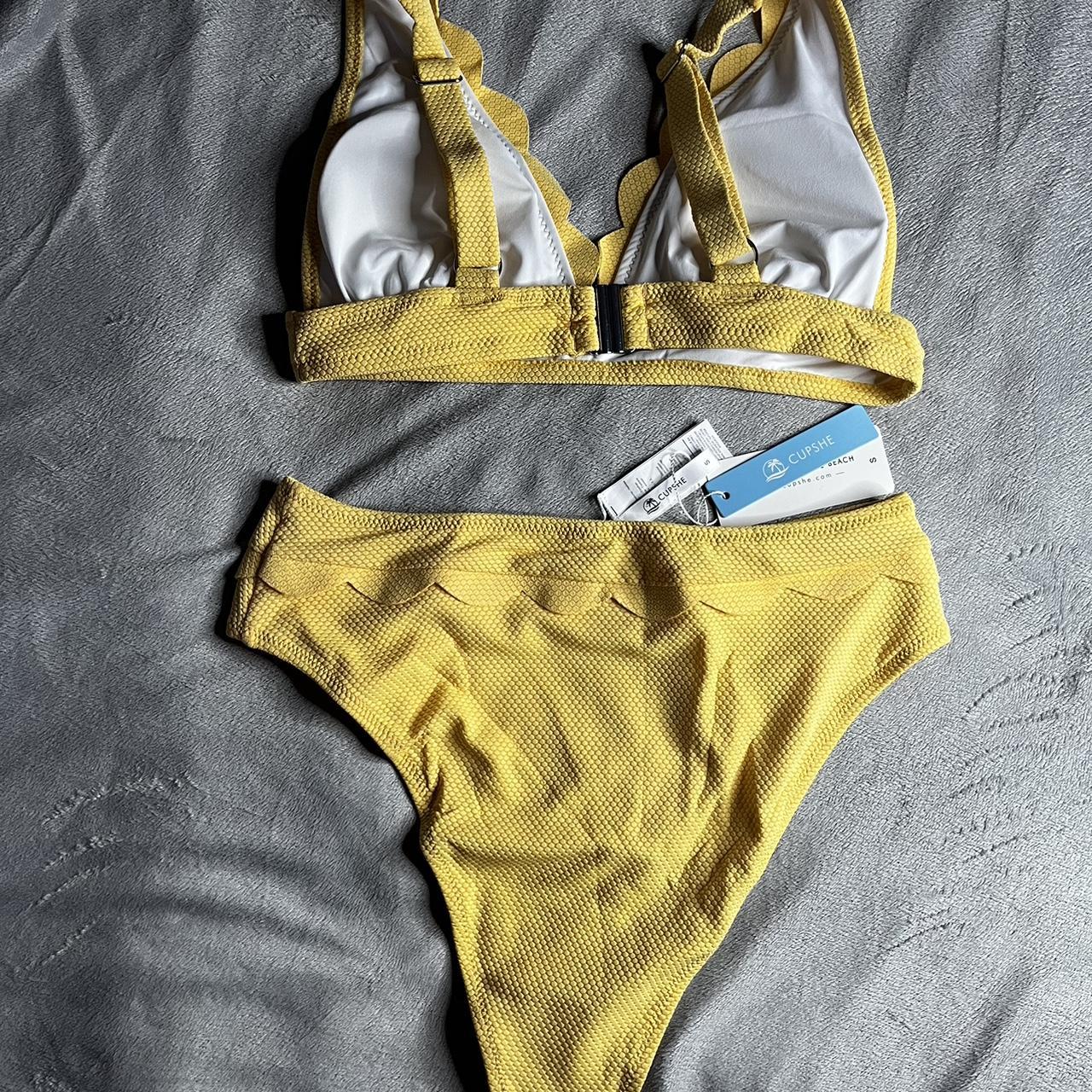 Cupshe Womens Yellow Bikinis And Tankini Sets Depop