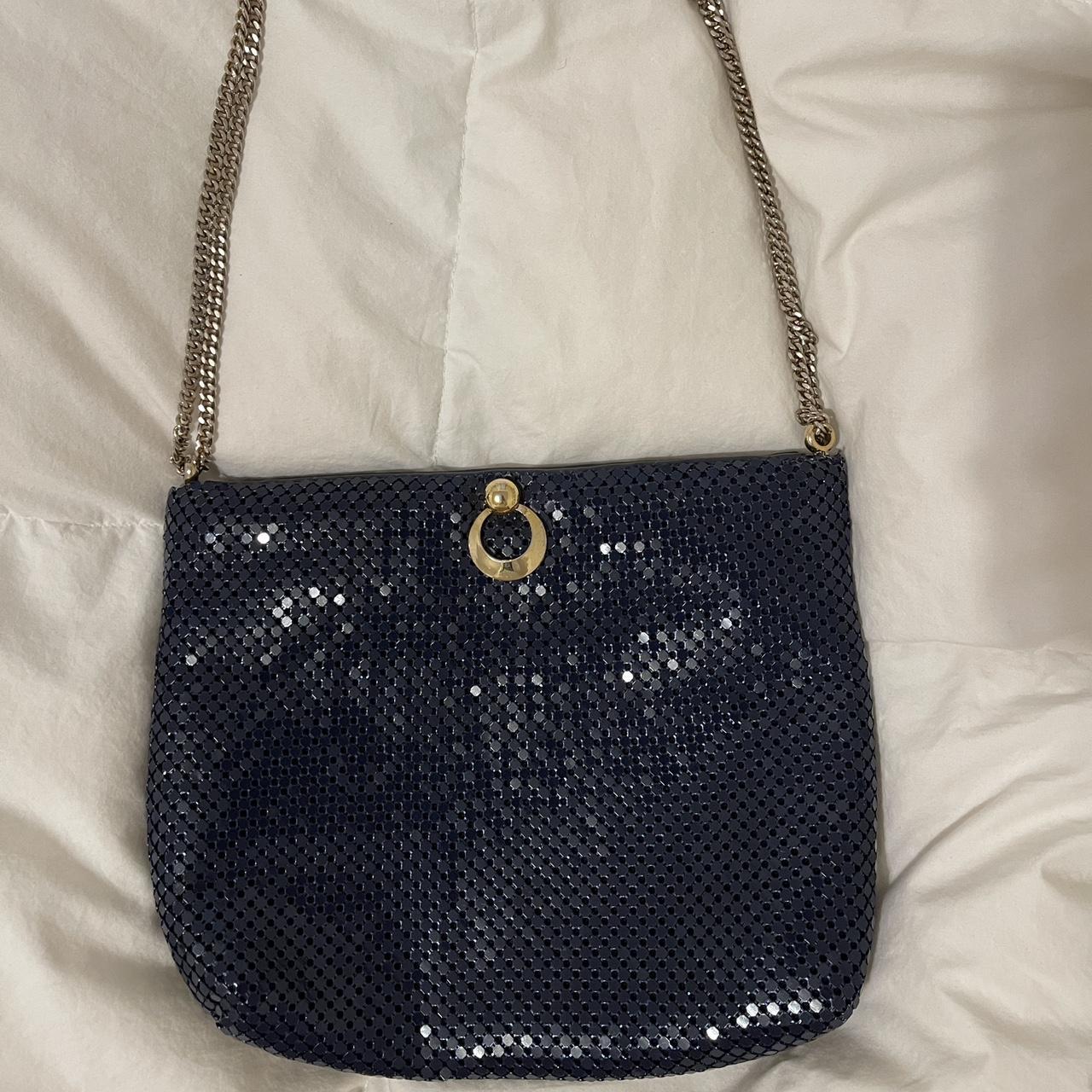 Sequin purse with gold accents and gold chain - Depop